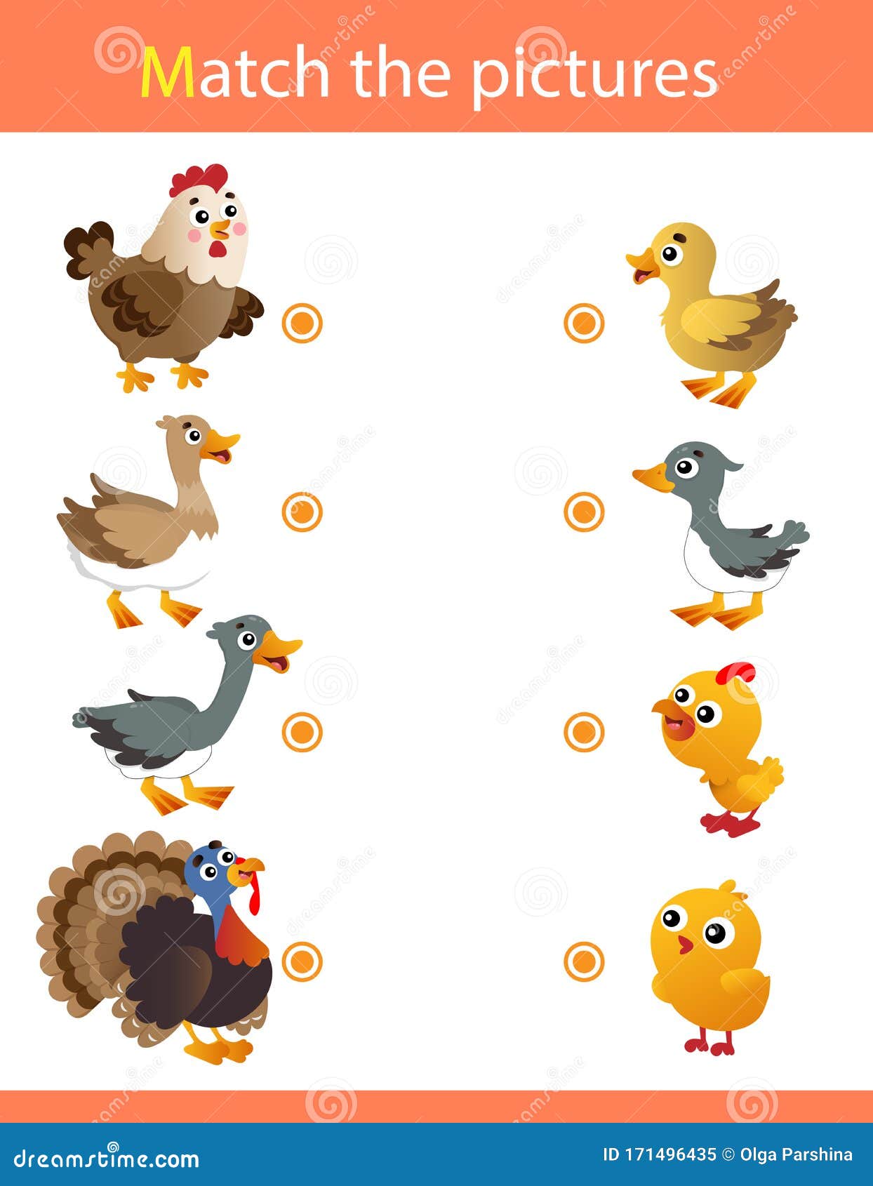Matching Game, Education Game for Children. Puzzle for Kids. Match the  Right Object. Cartoon Animals with Their Young Stock Vector - Illustration  of character, logic: 171496435