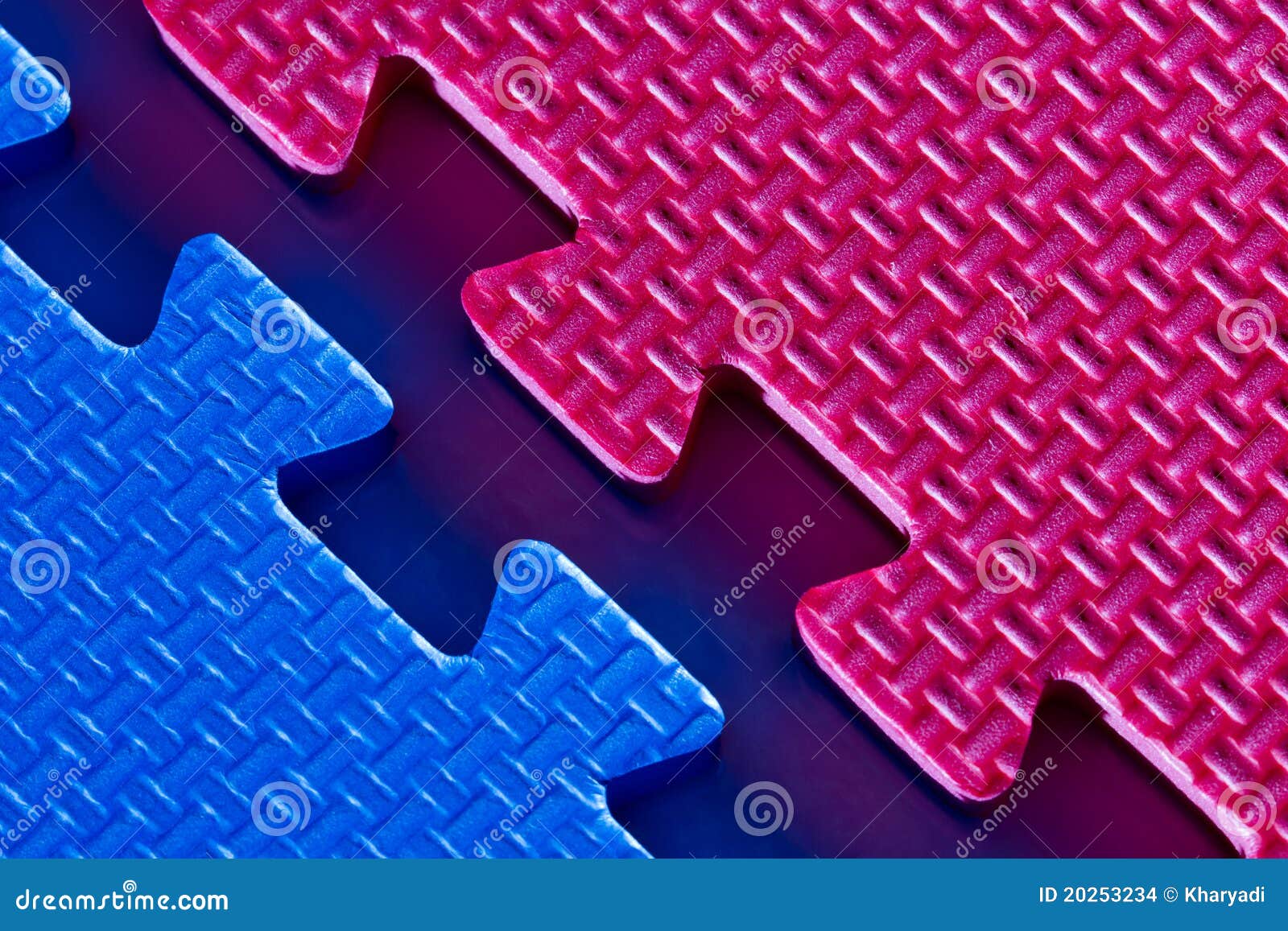 Matching Red And Blue Puzzle. Stock Photo Image of element, game 20253234