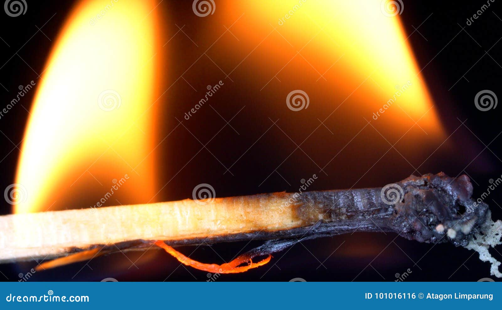 Matchstick burning stock photo. Image of burning, light 101016116