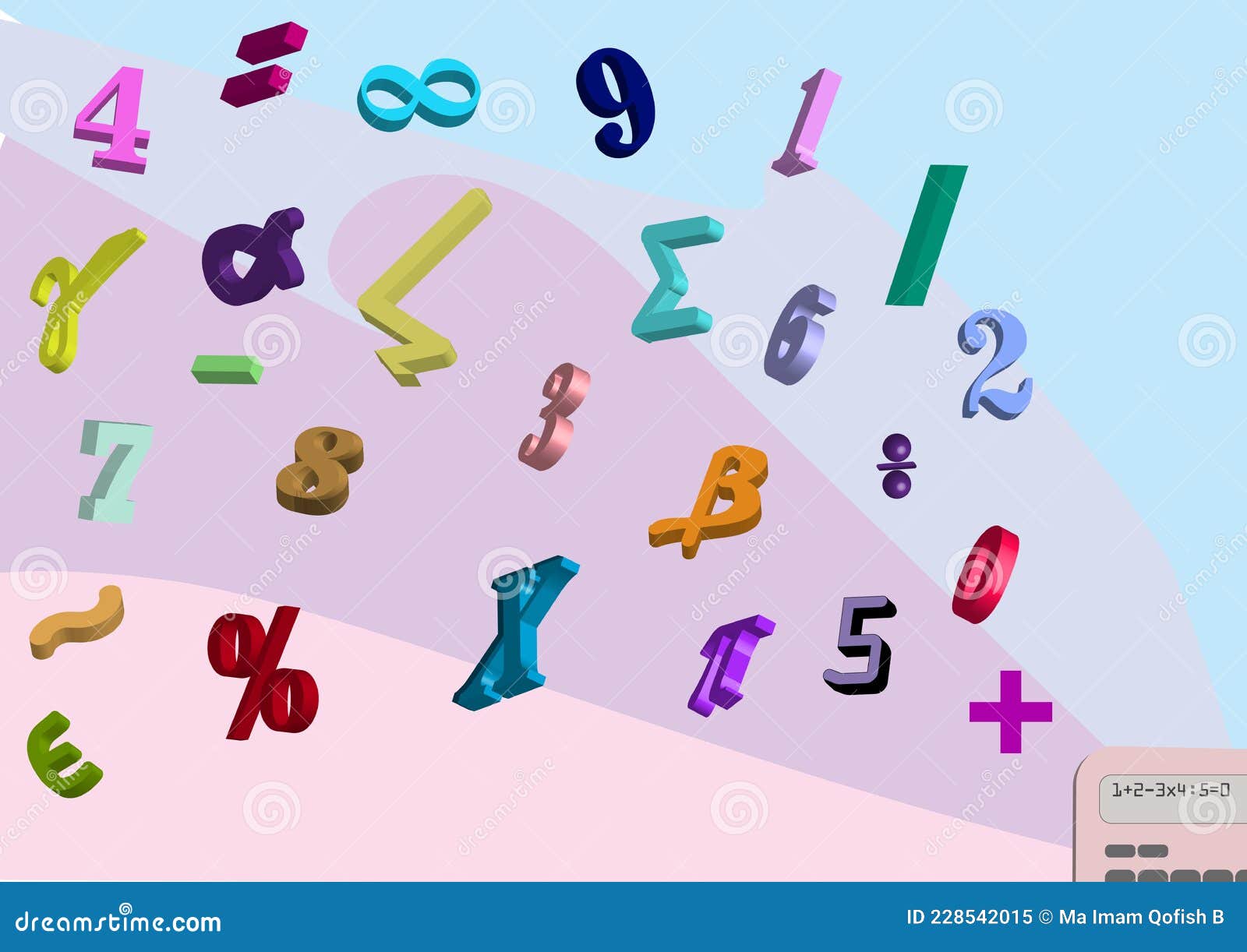 Math Symbols and Numbers Background Design Stock Illustration -  Illustration of advertising, logo: 228542015