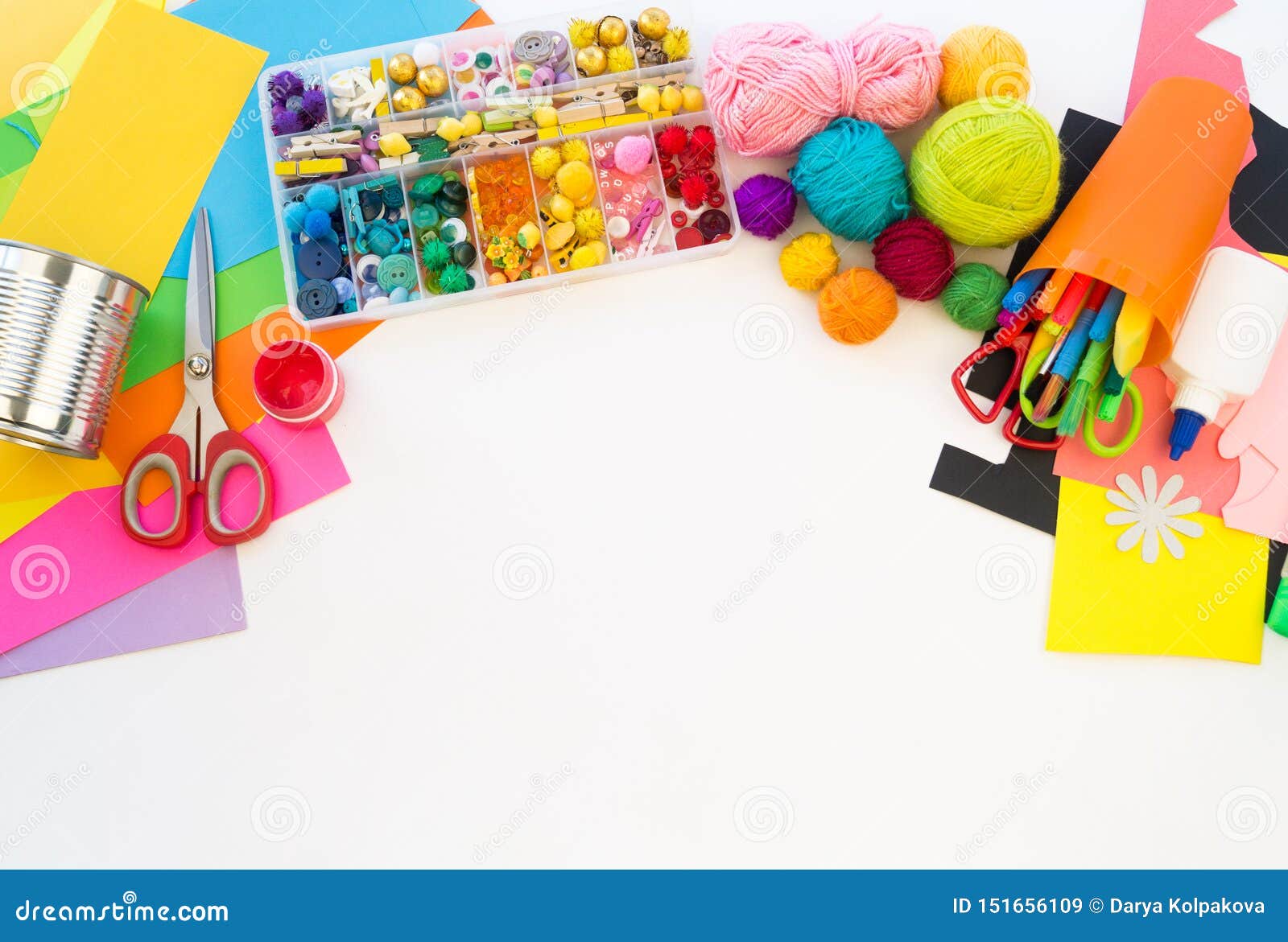 Material for Creativity with the Child and the Tool. Crafts Handmade Stock  Image - Image of holiday, decor: 151656109