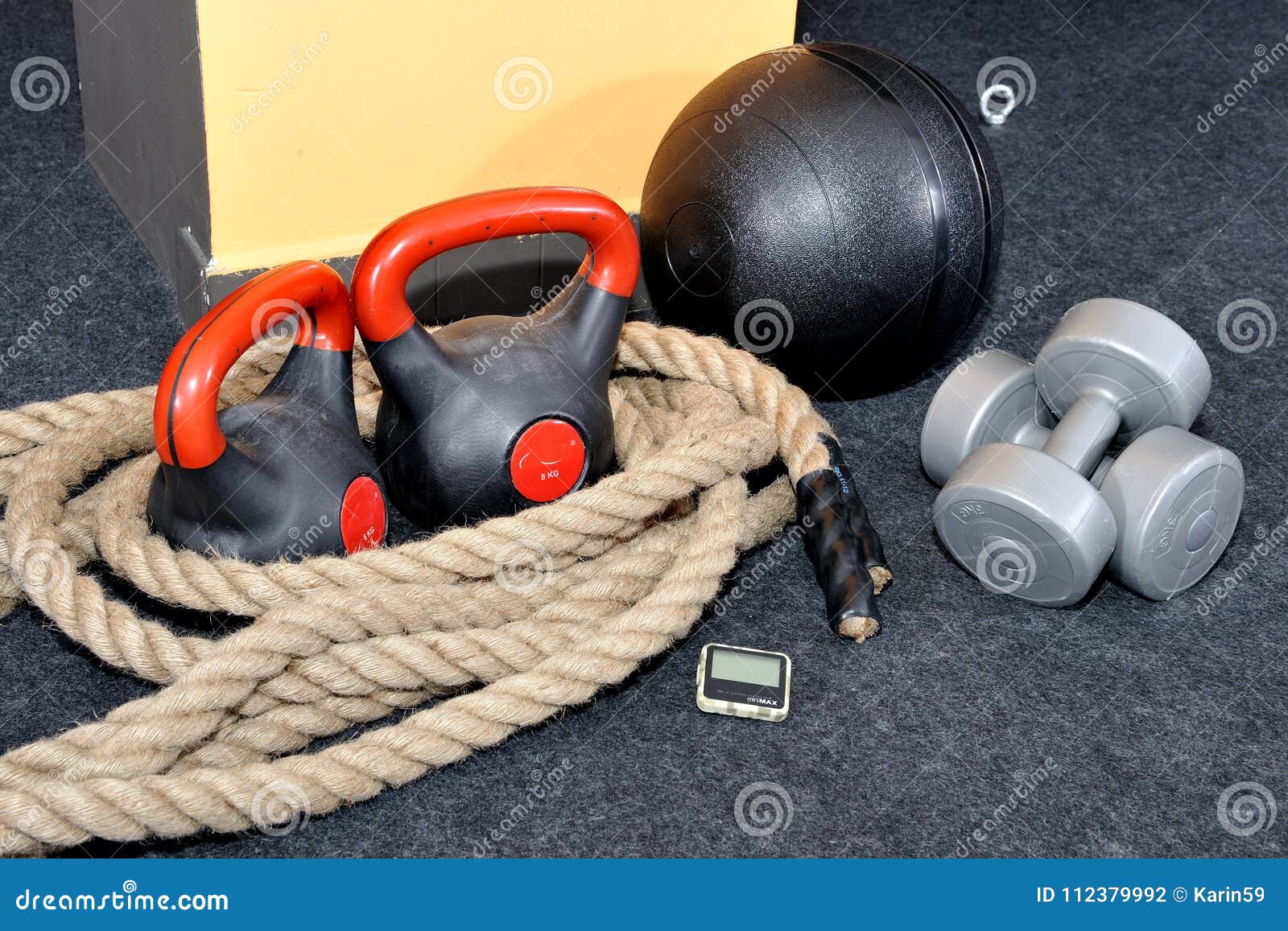 Material Desportivo Em Um Gym Foto de Stock Imagem de treinar