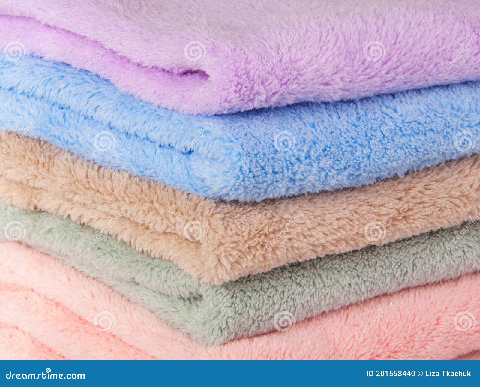 Material Multicolor Fluffy Fabric Towel Isolated on the White Stock Photo Image of