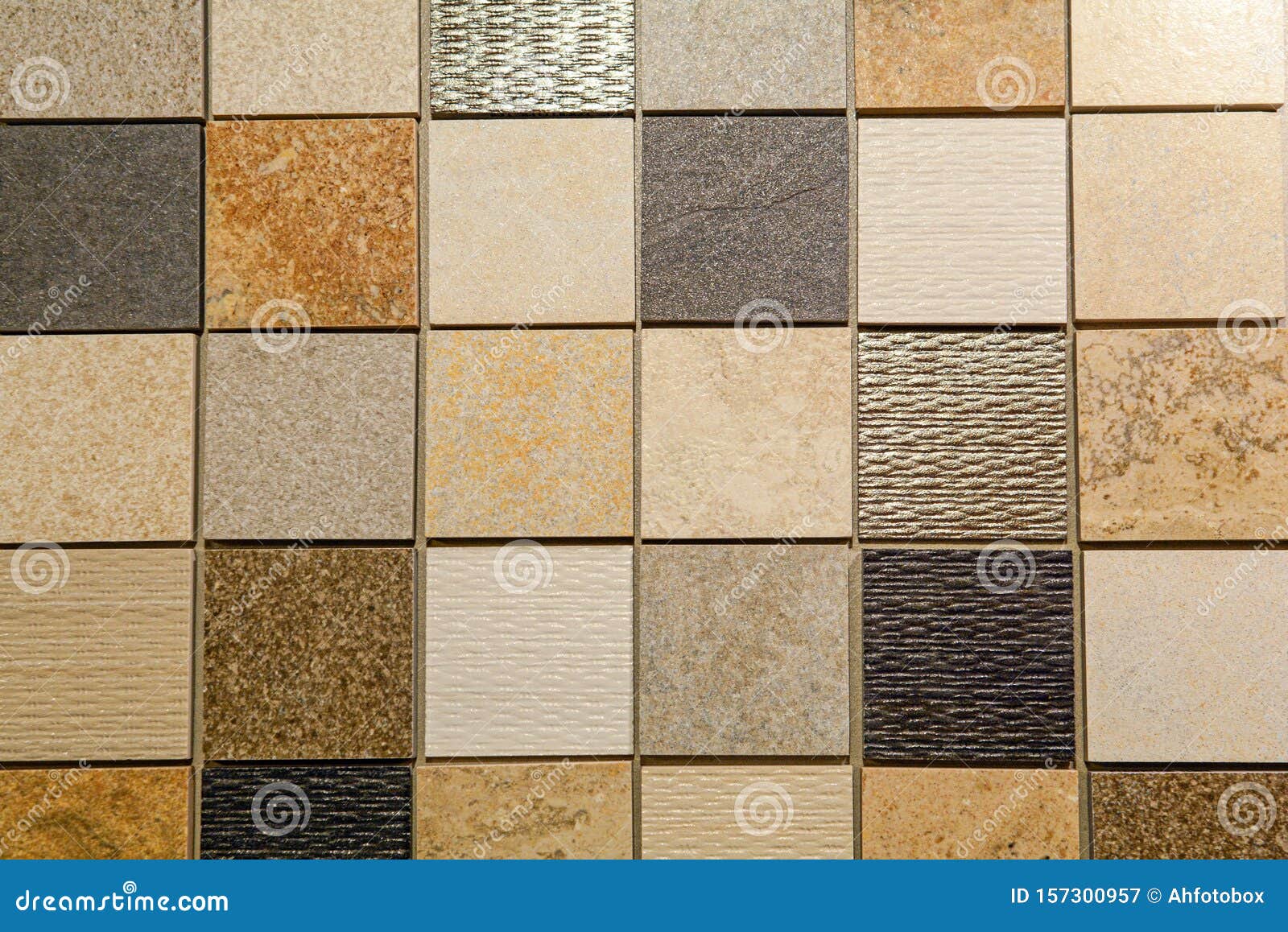 Material Pattern With Tiles And Natural Stone For Bathroom And