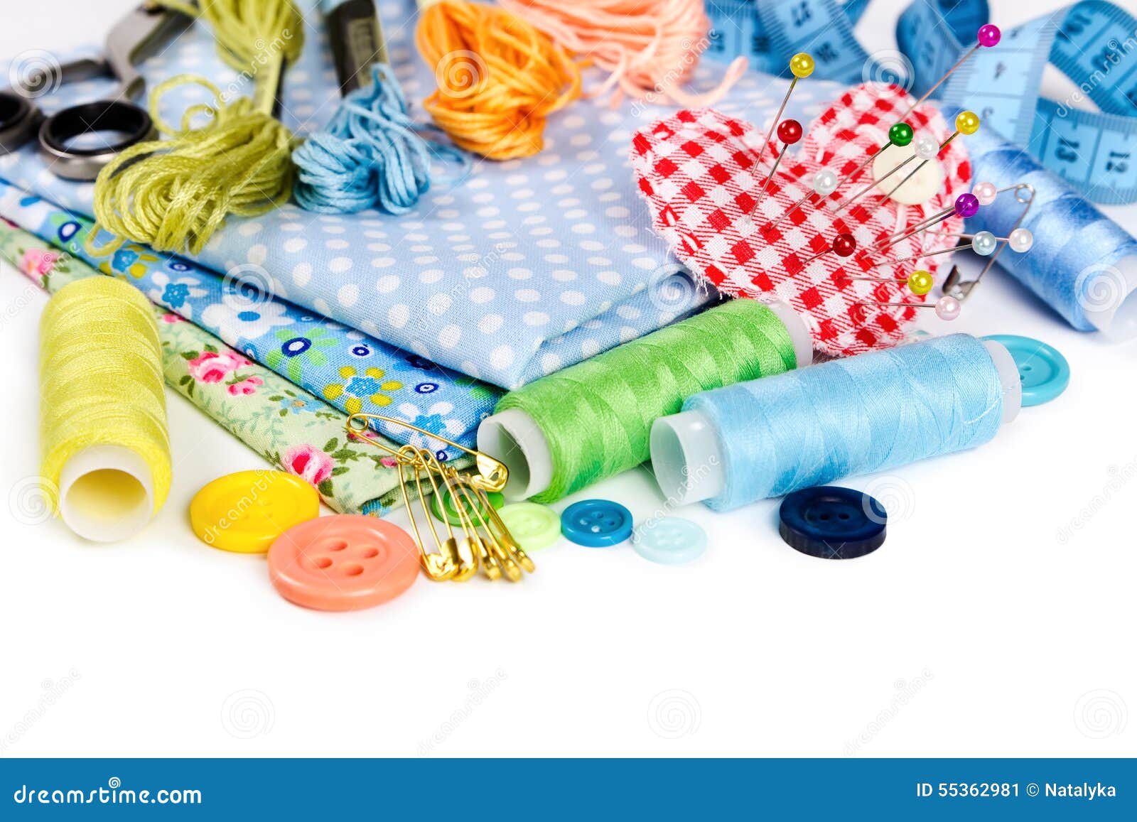 Materials and Accessories for Sewing Stock Image Image of orange