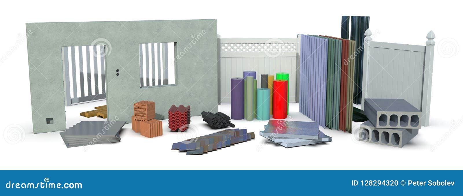 Materials for Construction Industry Stock Illustration Illustration of corrugated