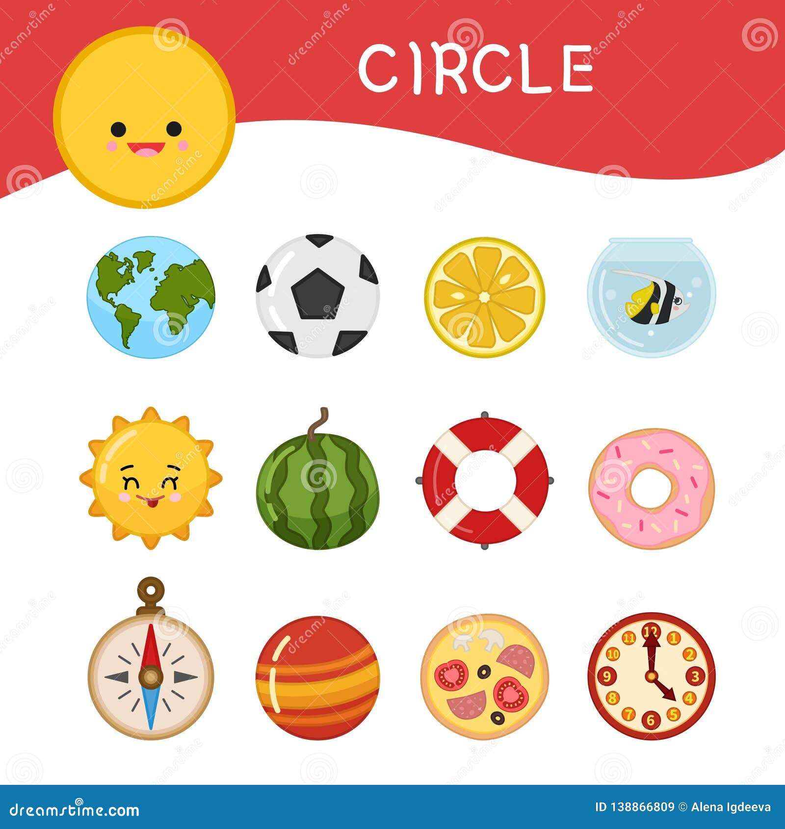 Kids learning material. stock vector. Illustration of cute - 138866809