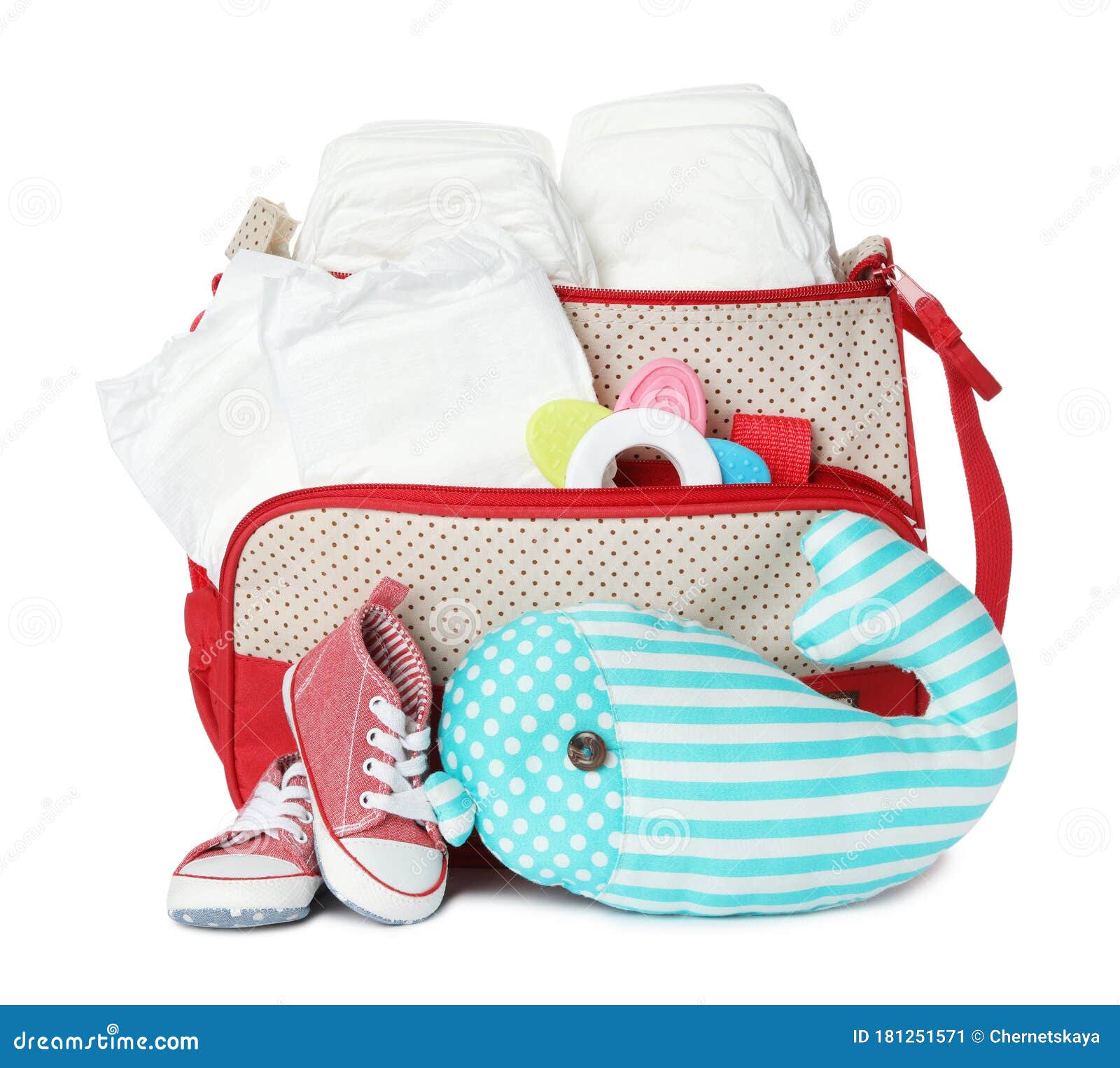 Maternity Bag with Disposable Diapers and Child`s Accessories on ...