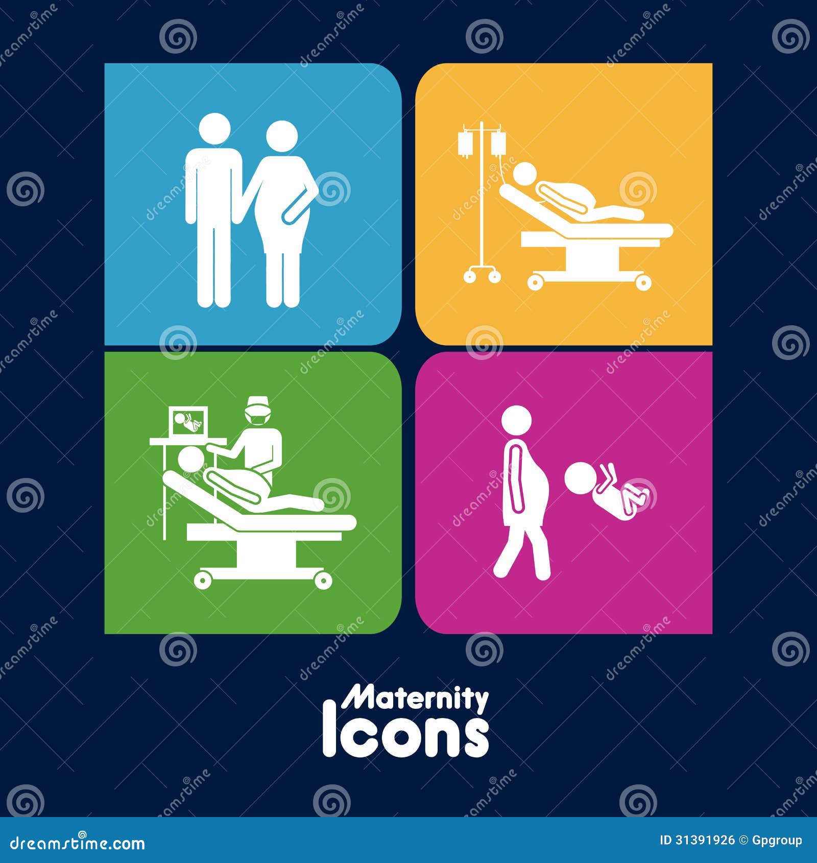 Maternity icons stock vector. Illustration of group, icon - 31391926