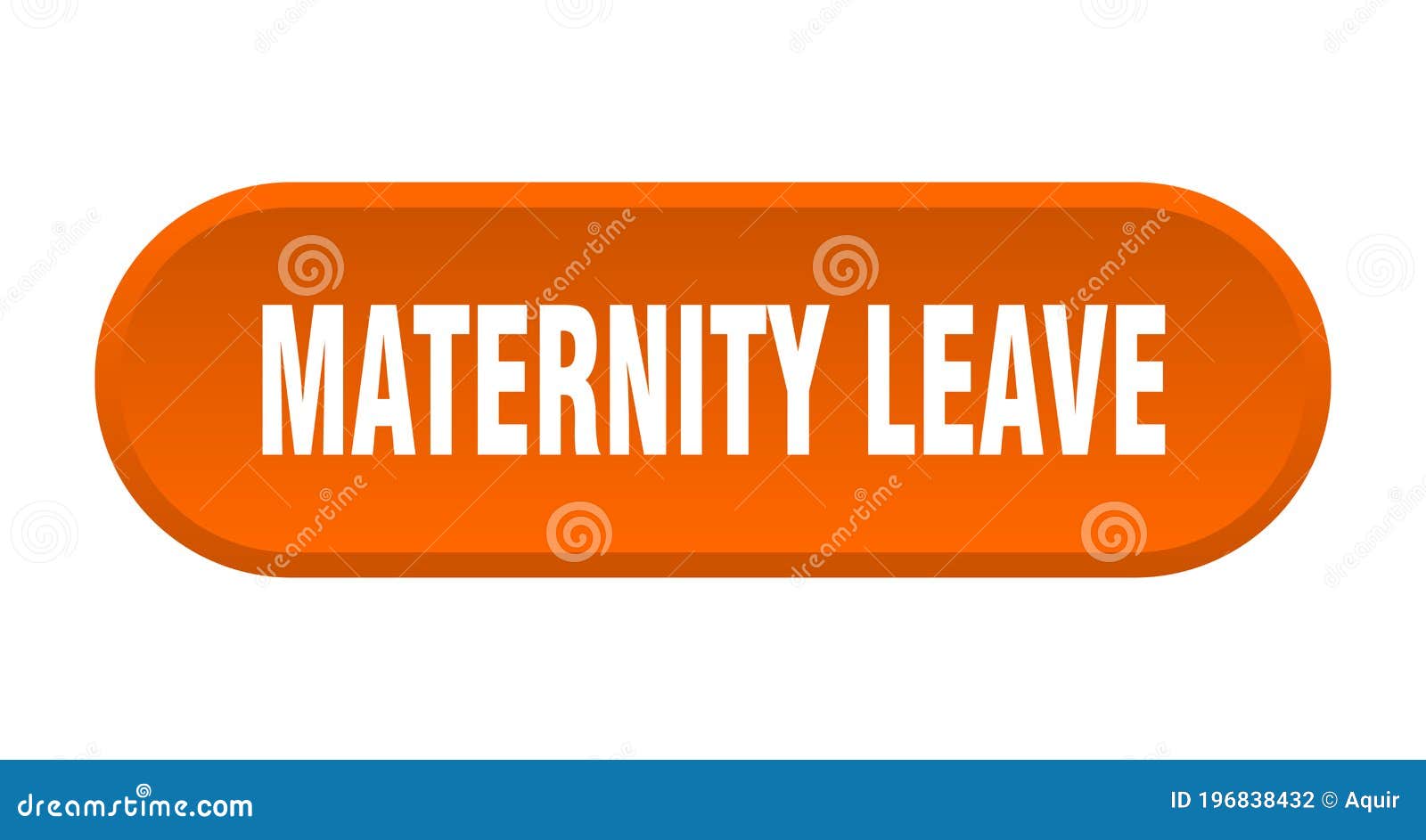 Maternity Leave Button. Rounded Sign on White Background Stock Vector