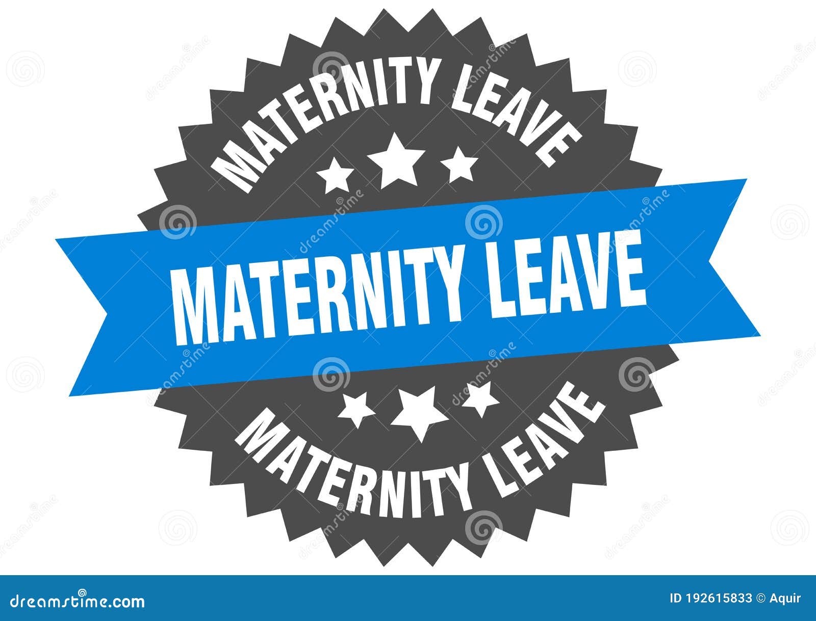 Maternity Leave Sign. Maternity Leave Round Isolated Ribbon Label Stock