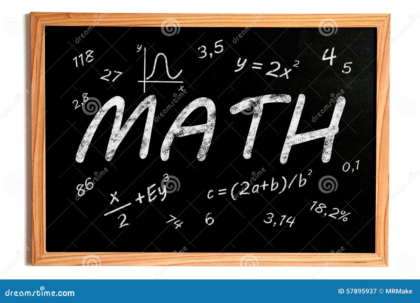 math chalkboard chalk text related symbols white background 57895937