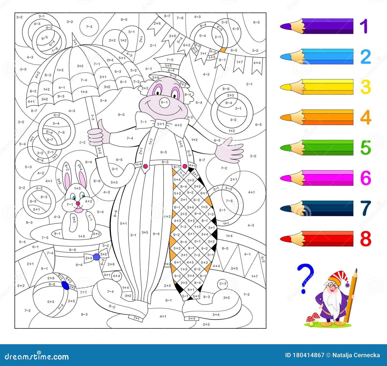 Coloriage magique: Table x 9