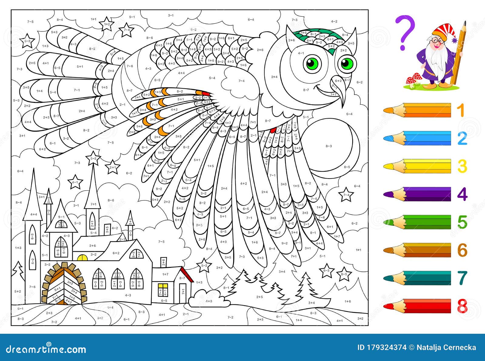 Download Math Education For Little Children. Coloring Book. Mathematical Exercises On Addition And ...