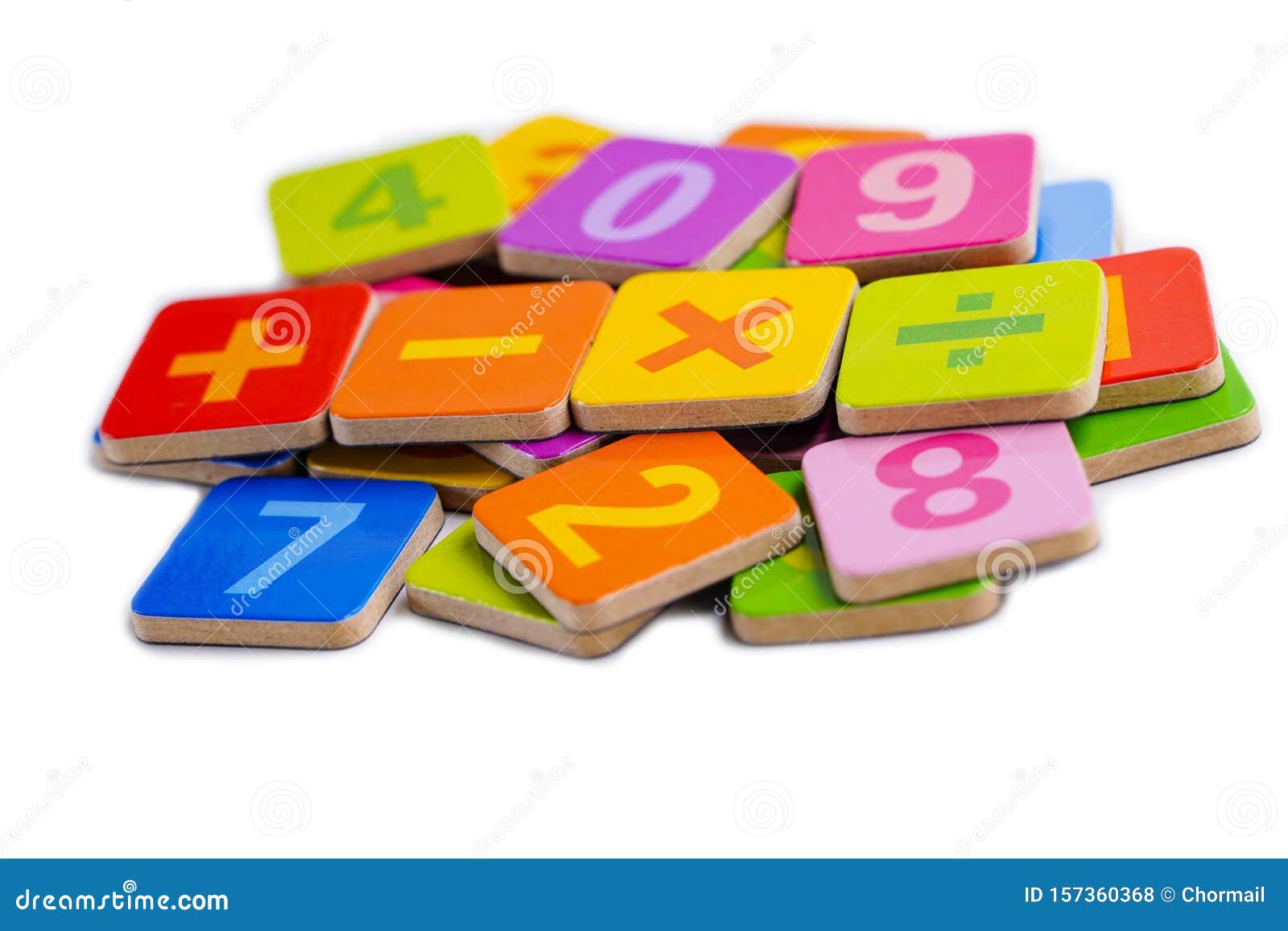 Math Symbols Charts Graphs  Number Colorful on White  Background Stock Photo - Image of education, magnet: 157360368