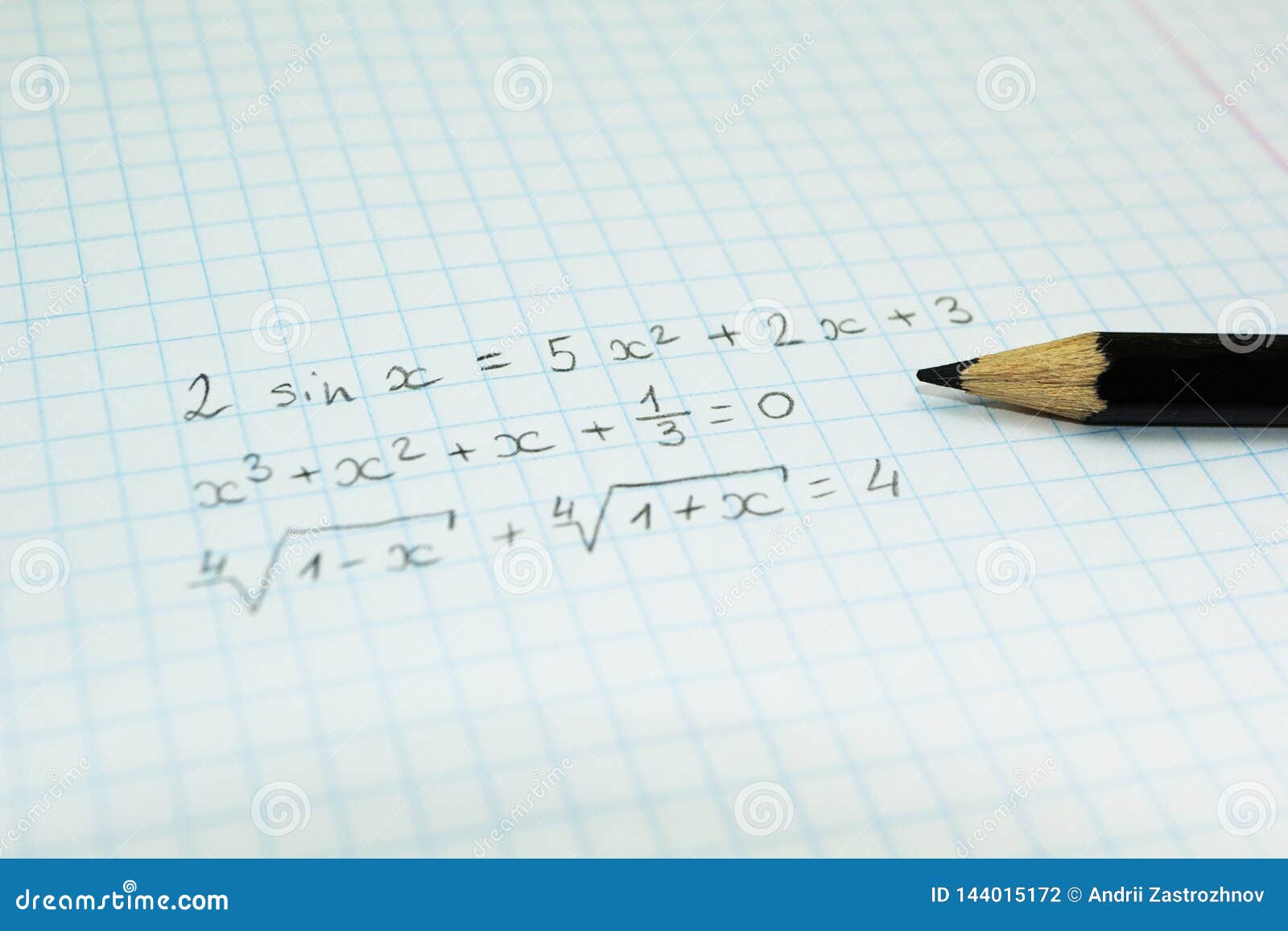 mathematical formulas in a notebook for lectures