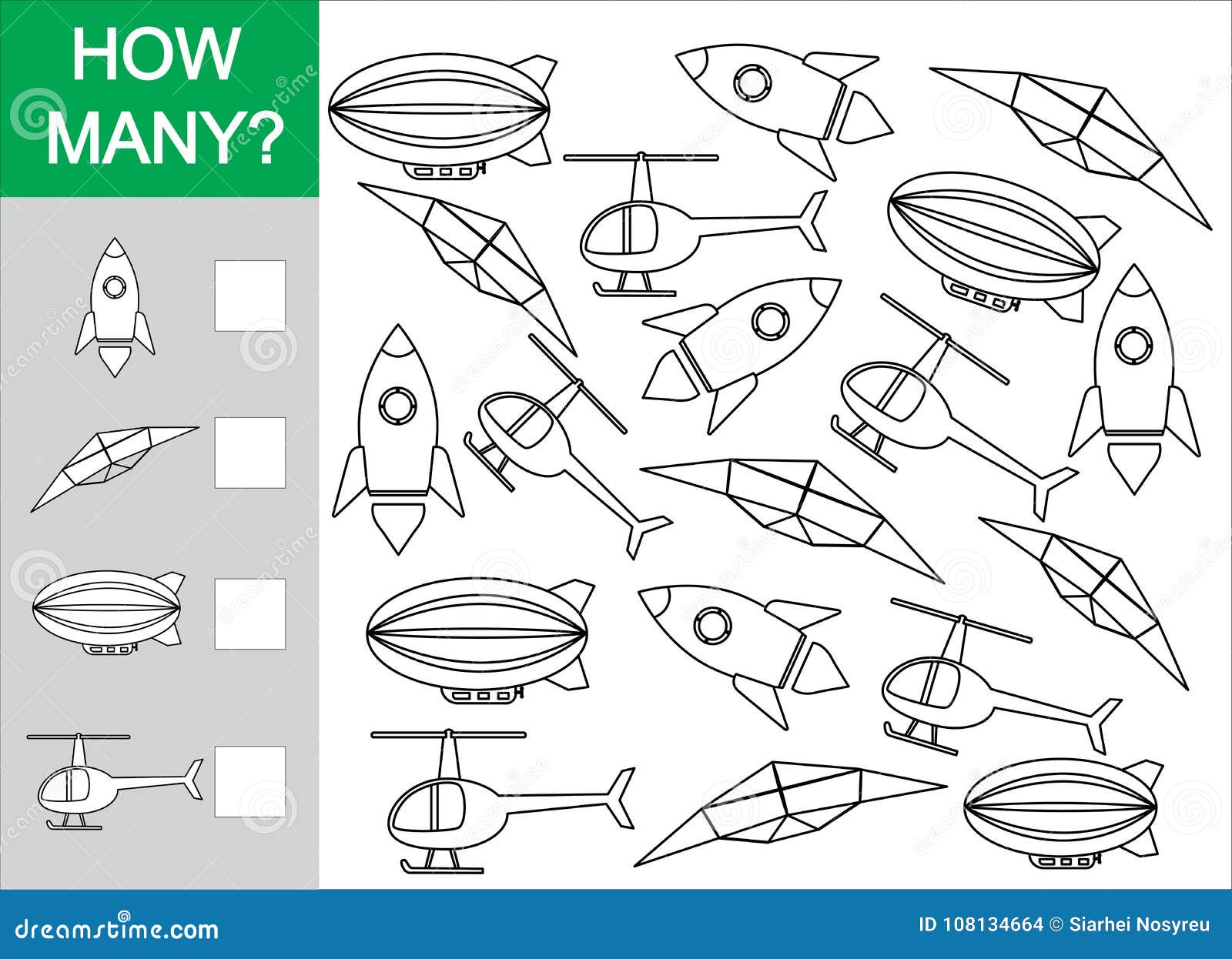 Airplanes, space shuttle, hot air balloon sketches | Stock vector |  Colourbox