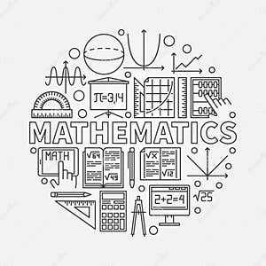 Mathematics Round Illustration Stock Vector Illustration Of Math 