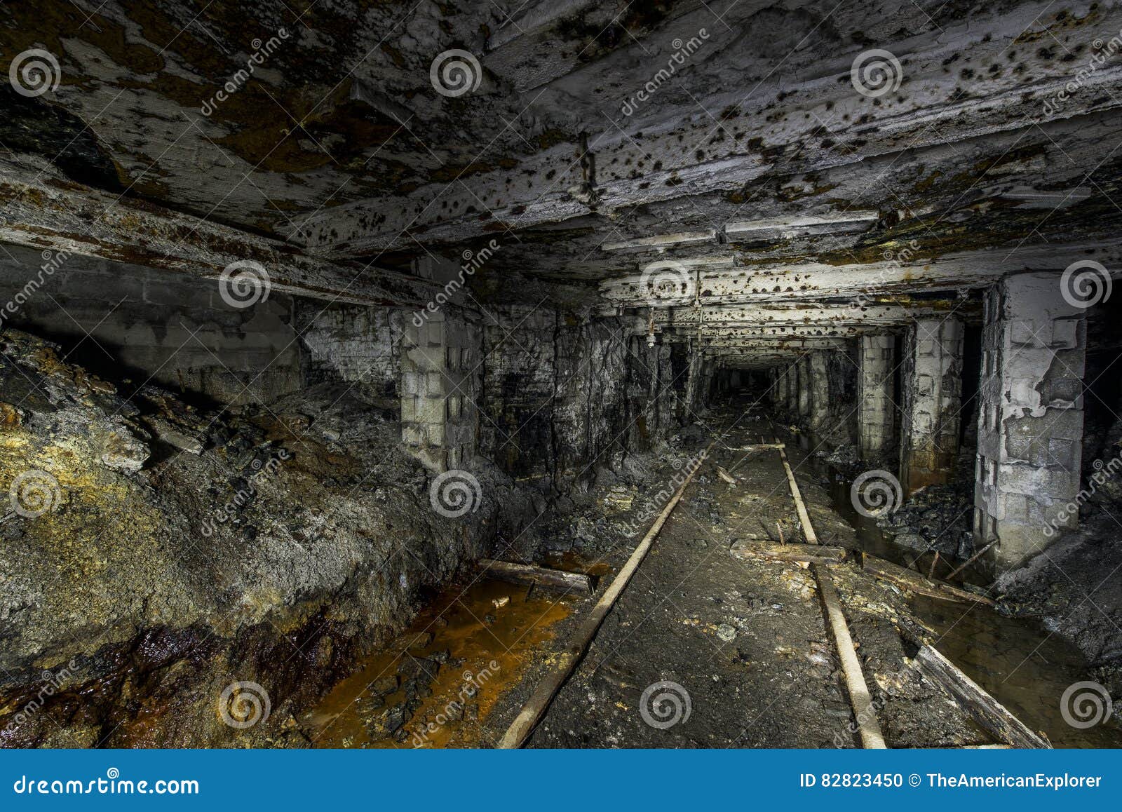 Mathias Coal Mine Pennsylvania Abandonados Foto de archivo Imagen