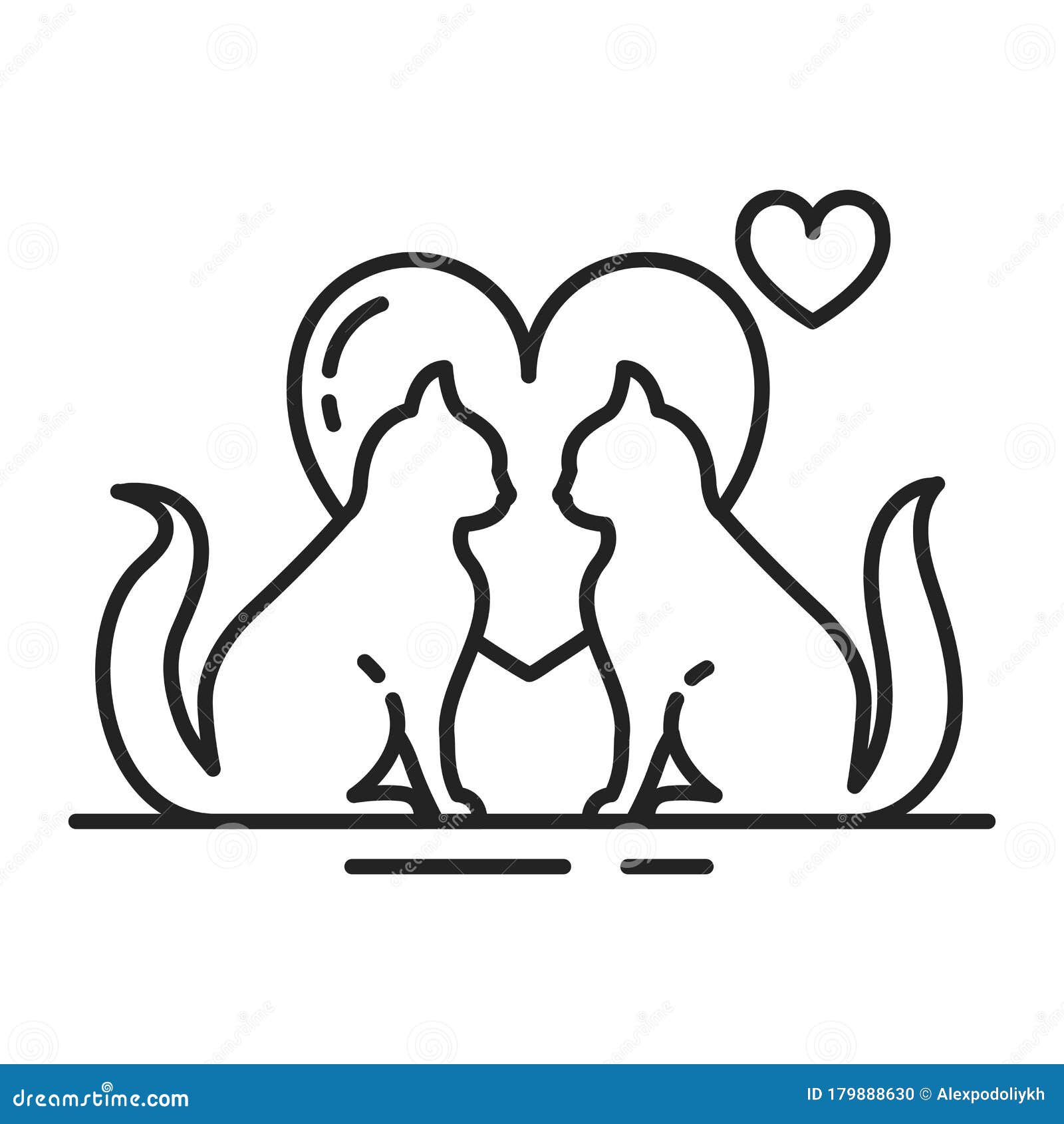 Mating Animals Black Line Icon. Combination of Two Animal Individuals,  Serving Reproduction Stock Illustration - Illustration of instinct, drawing:  179888630