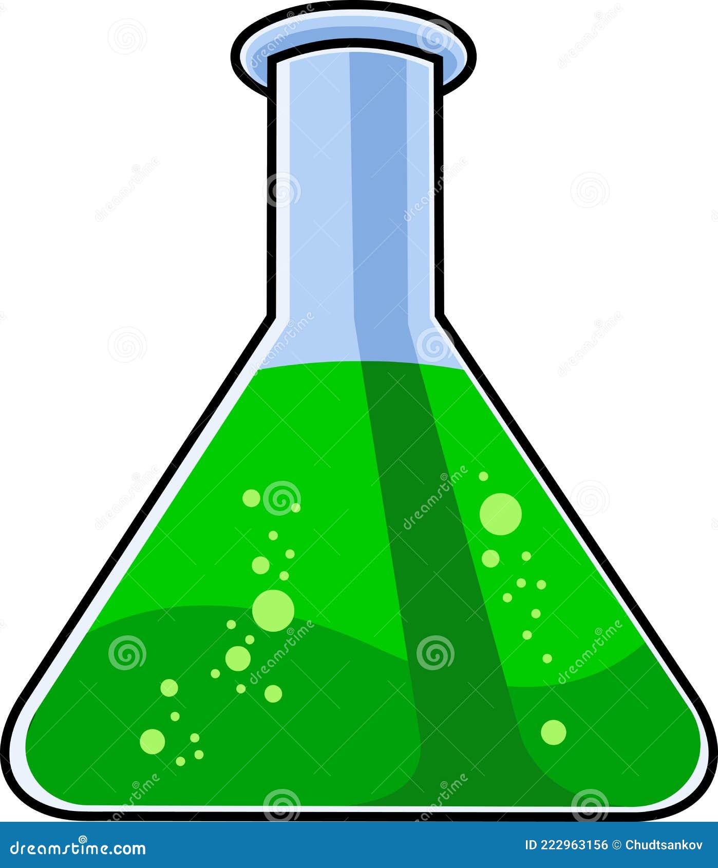 Matraz De Química De Dibujos Animados Ilustración del Vector - Ilustración  de tubo, historieta: 222963156