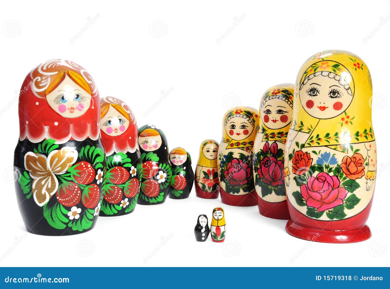 Matreshka Line Russian Doll Stock Photo Image of souvenir, painted