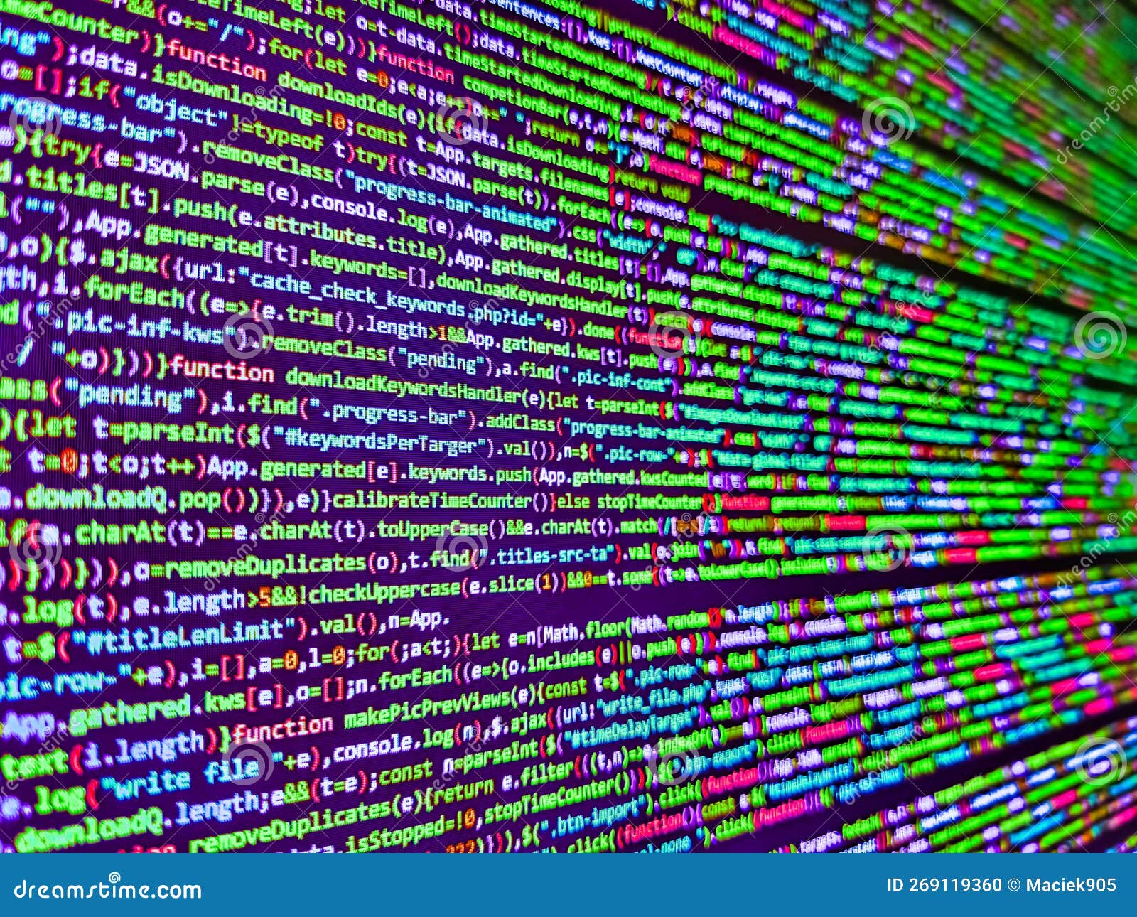 Matrix Byte of Binary Data Rian Code Running Abstract Background in ...