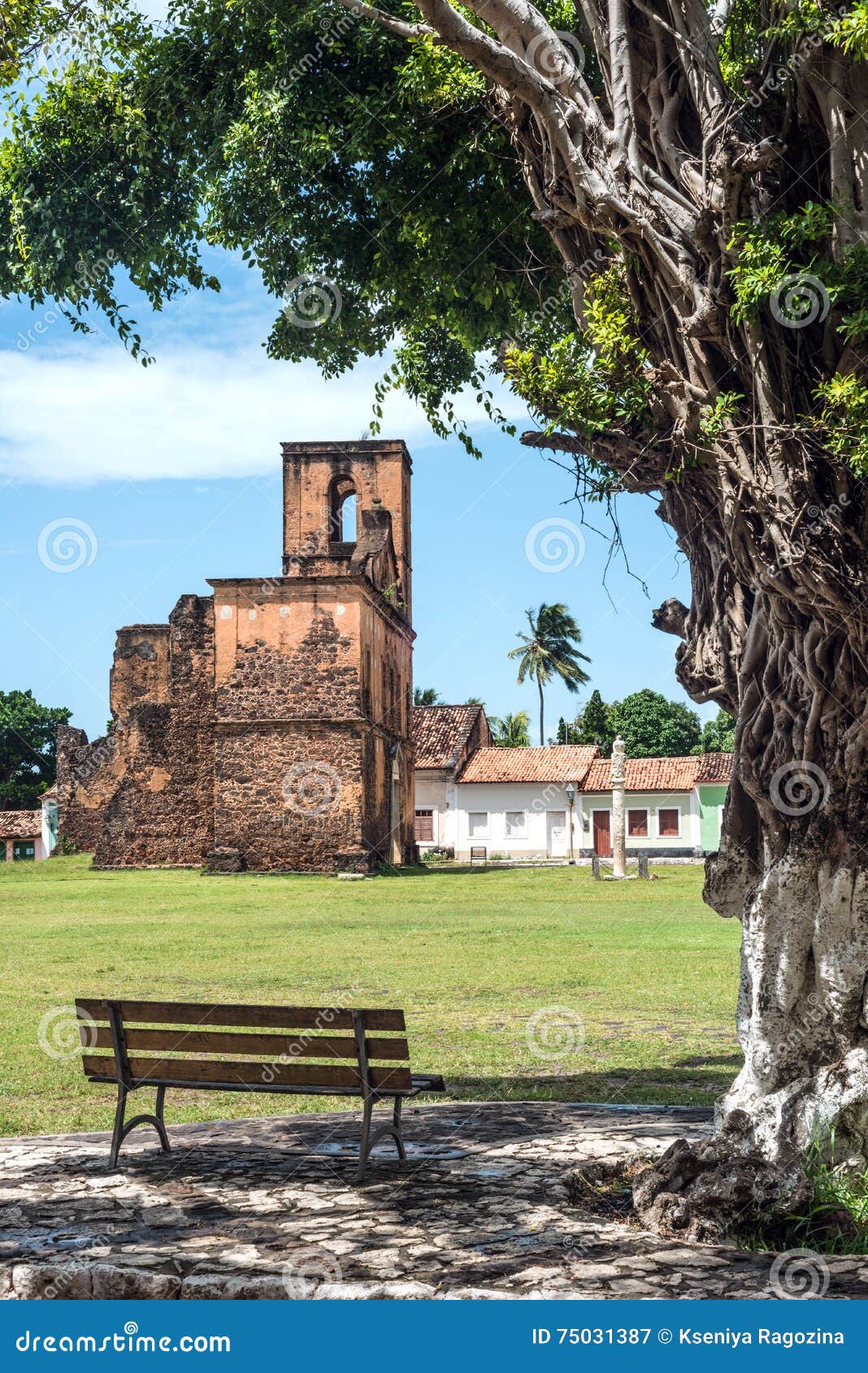 matriz church ruins in the historic city of alcantara