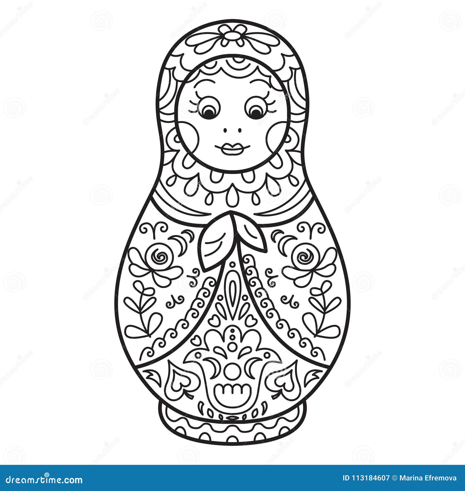 Matryoshka Aninhado Tradicional Da Boneca Do Russo IL Preto E Branco  Ilustração do Vetor - Ilustração de naturalizado, moscou: 113184346