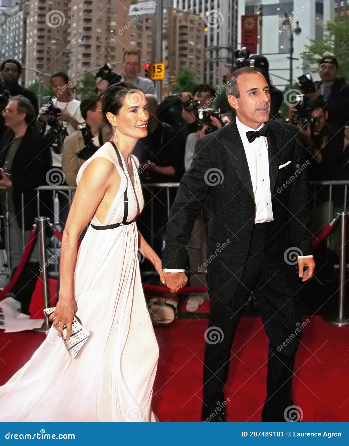 Matt Lauer and Annette Roque at 2008 Time 100 Gala in New York City Editorial Photo Image of