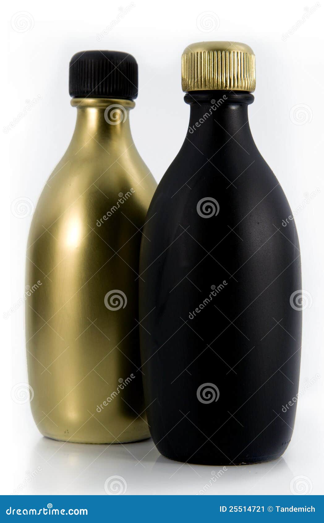 Matte Black and Gold Bottles Stock Image Image of bottle, perfume