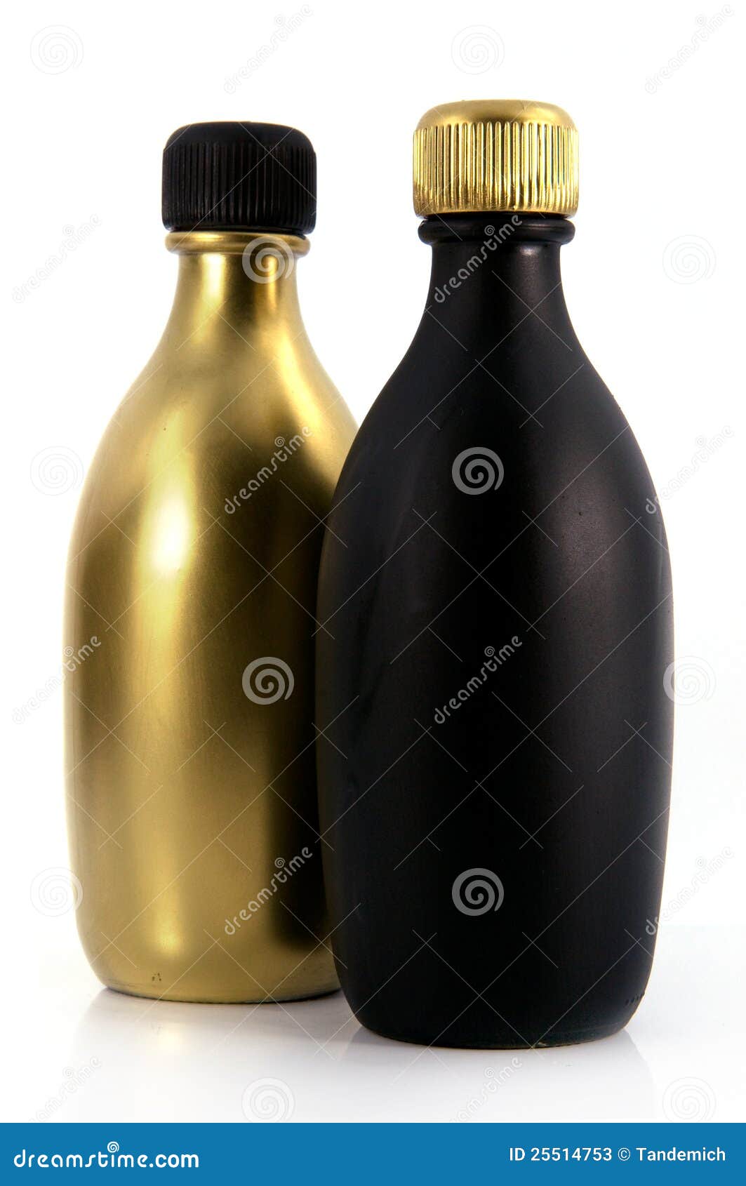 Matte Black and Gold Bottles Stock Image Image of background, matte
