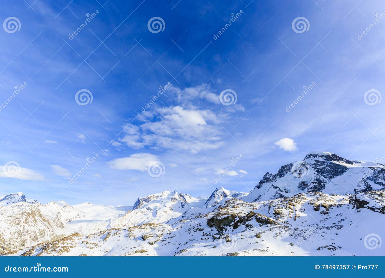matterhorn surroundings with gornegrat in zermatt.
