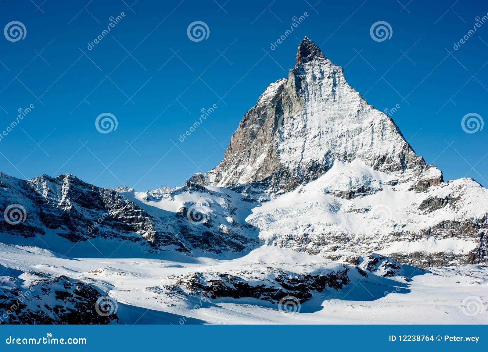 Matterhorn in Winter stock photo. Image of scenic, vista - 12238764