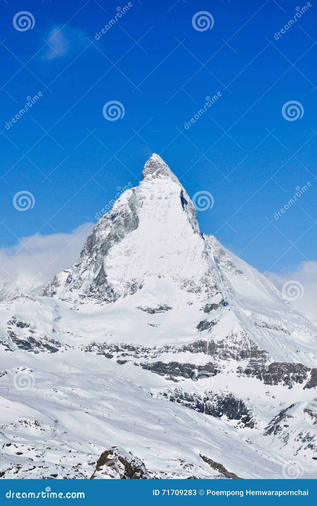 Matterhorn βουνό Ελβετία zermatt. Το βουνό Matterhorn είναι μιας βουνού από διάσημης εποχής ορόσημων την άνοιξη σε Zermatt, Switerland