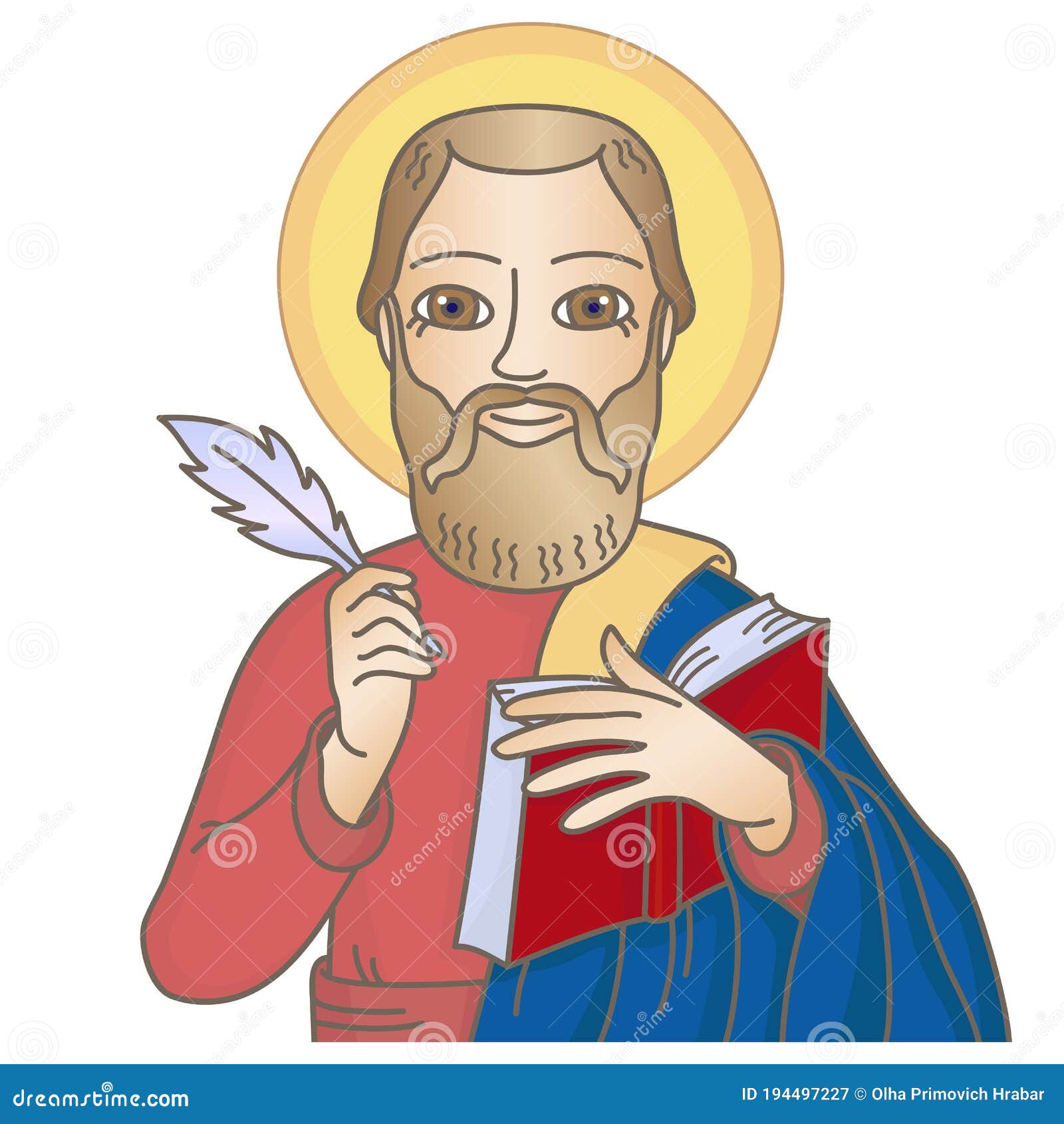 Matthew the Apostle stock vector. Illustration of catholic - 194497227