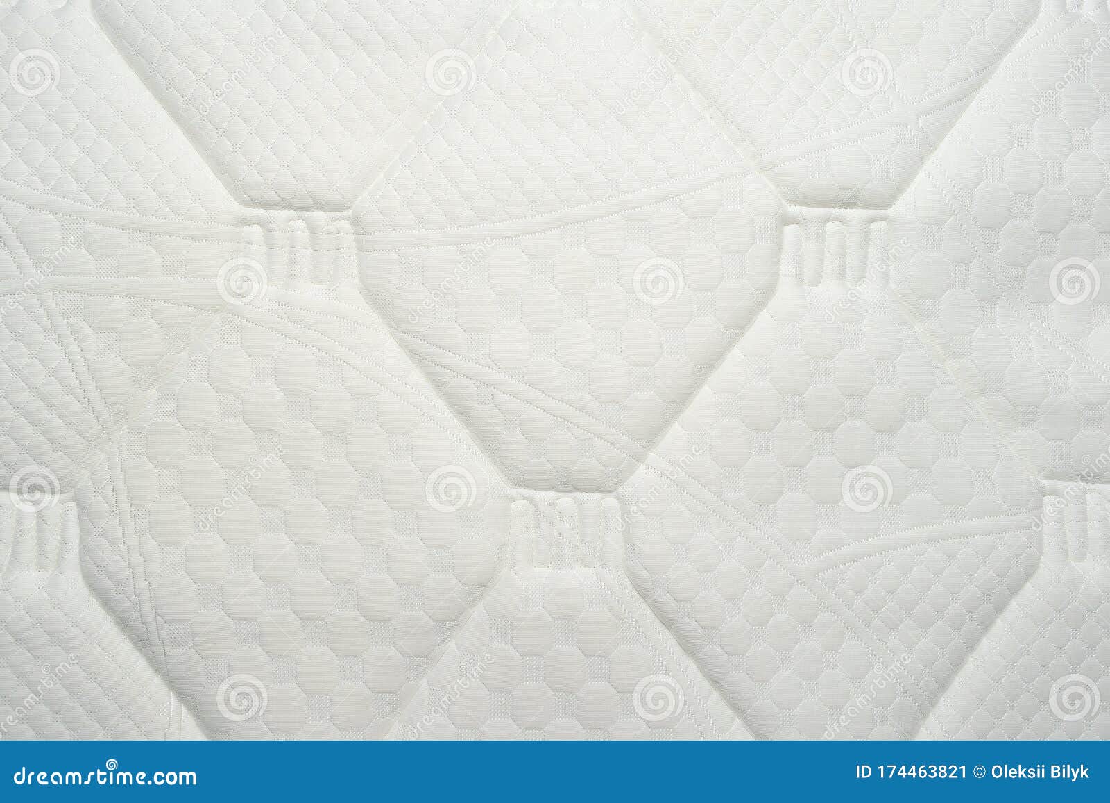 Mattress Surface. Clean White Fabric after Removing Stains Stock