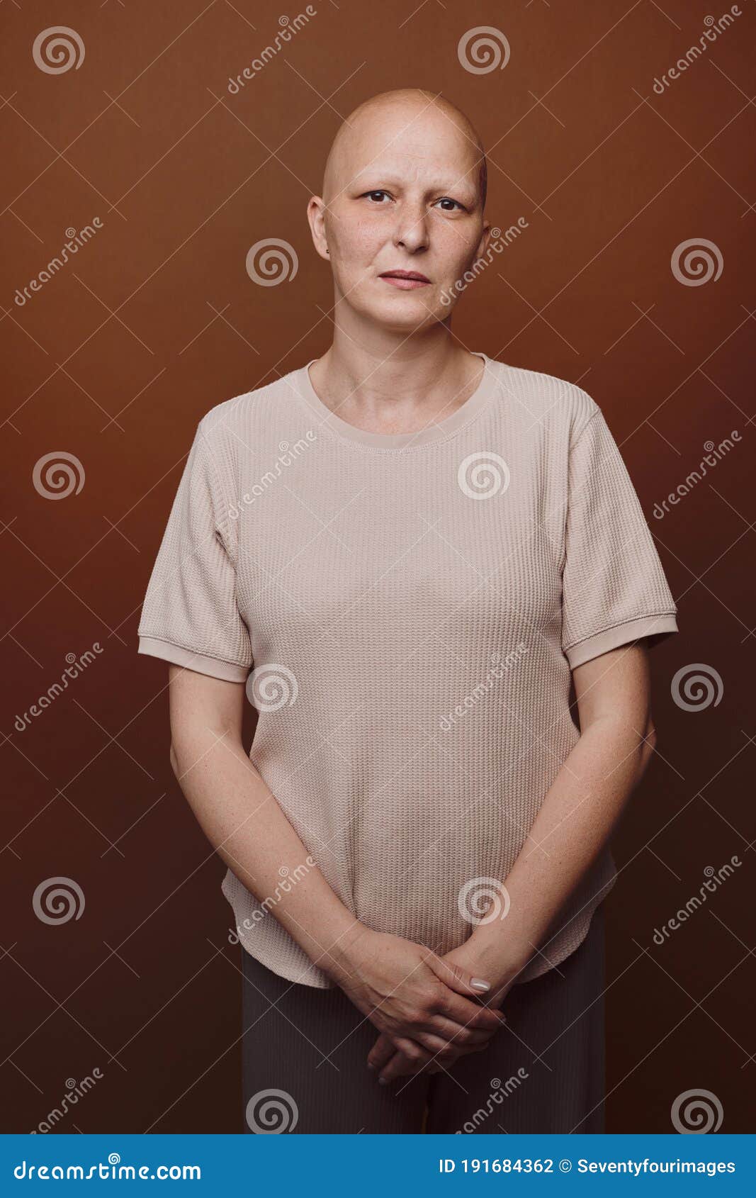 Mature Bald Woman in Studio Stock Photo - Image of female, hairstyle