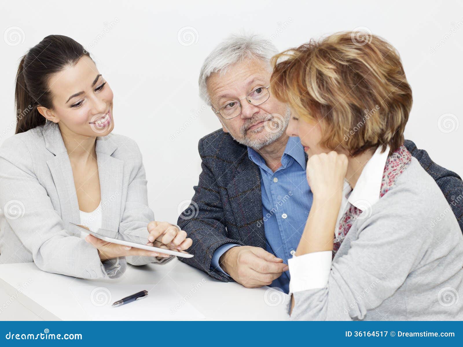 Mature Couple In Meeting With Financial Advisor Stock Image Image Of Guidance Communication