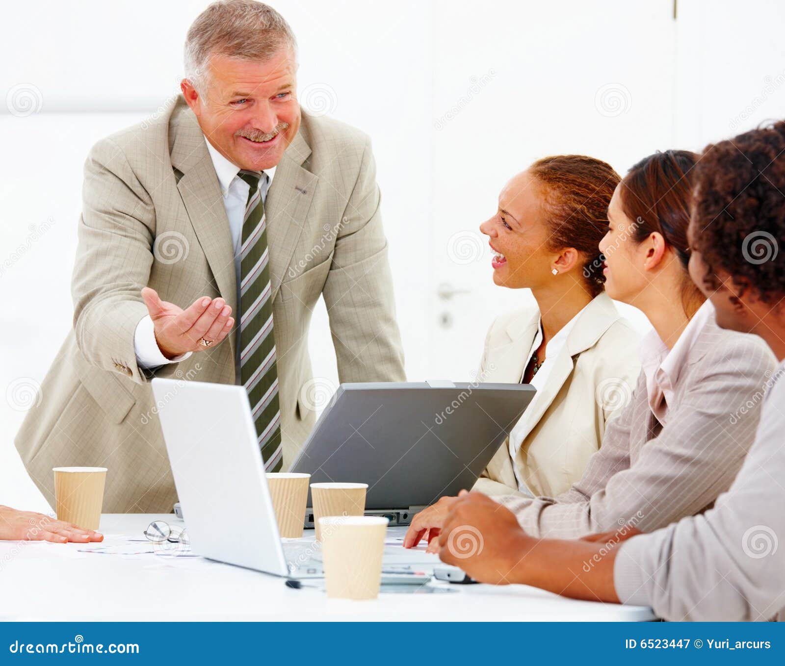 Mature Happy Speaker at a Business Meeting Stock Image - Image of happy ...