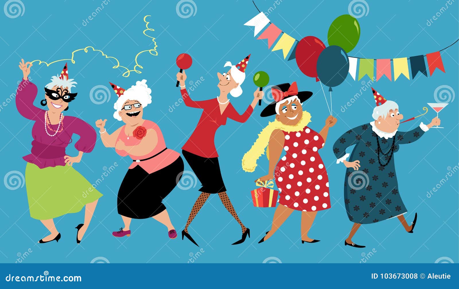 senior ladies celebrate