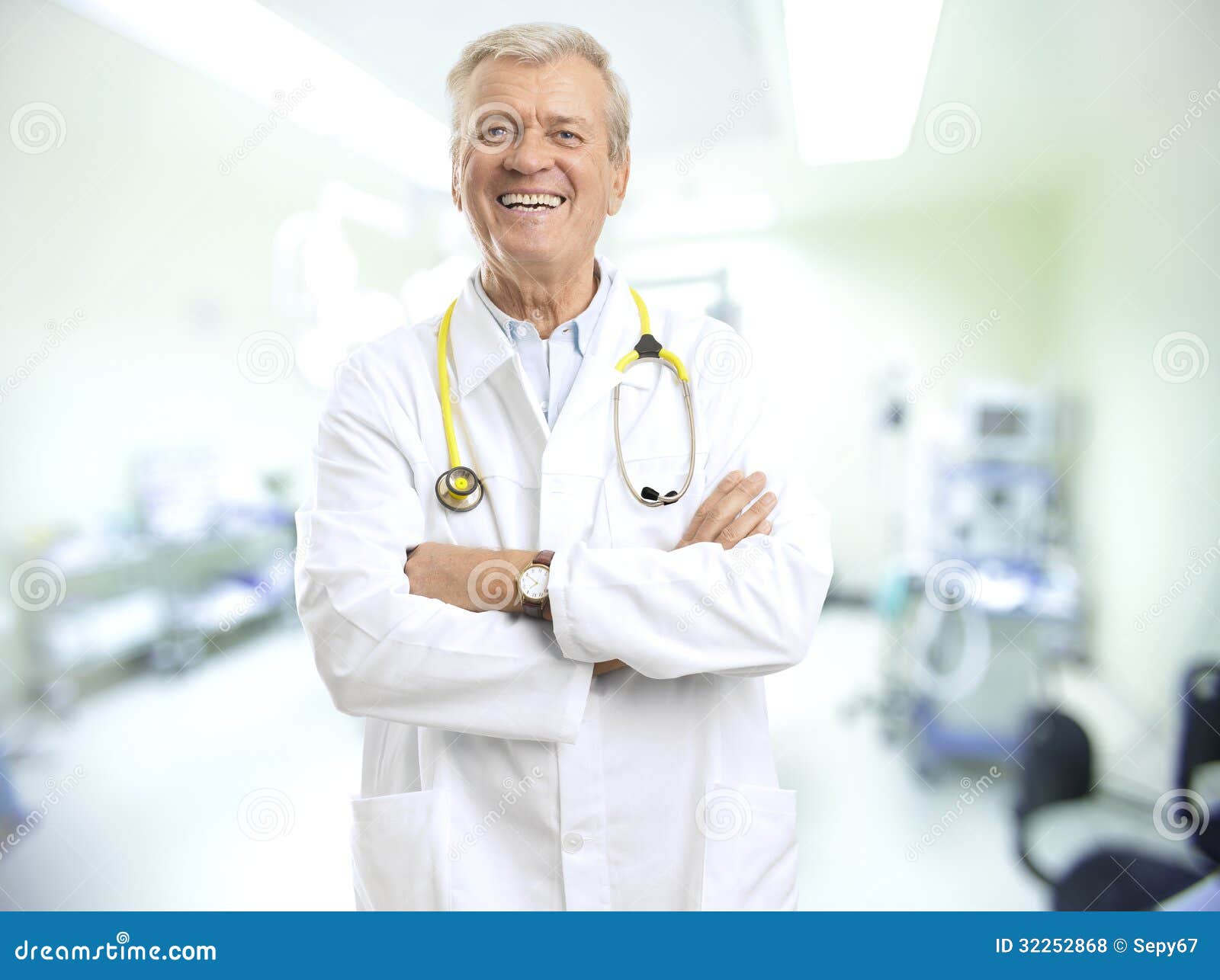 Mature Male Doctor stock photo. Image of toothy, shot - 32252868