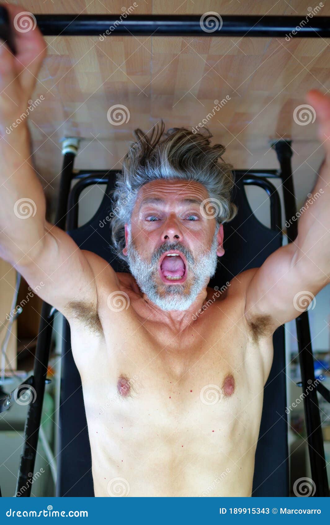inversion table gym man