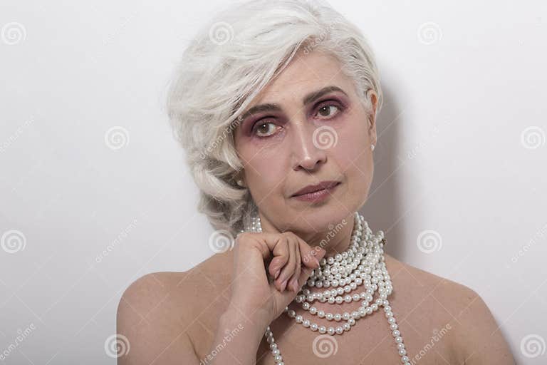 Mature naked woman stock image. Image of lady, hair, bare 70825553