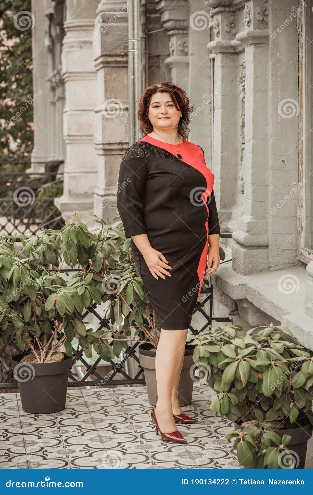 Chubby Mature Plus Size Lady, Lifestyle Stock Photo - Image of