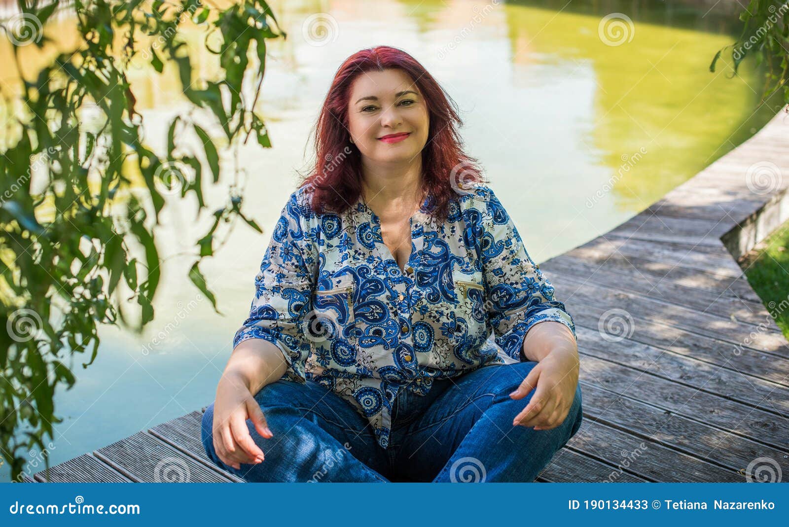 Chubby Mature Plus Size Lady Lifestyle Stock Image Image Of Casual Lady 190134433