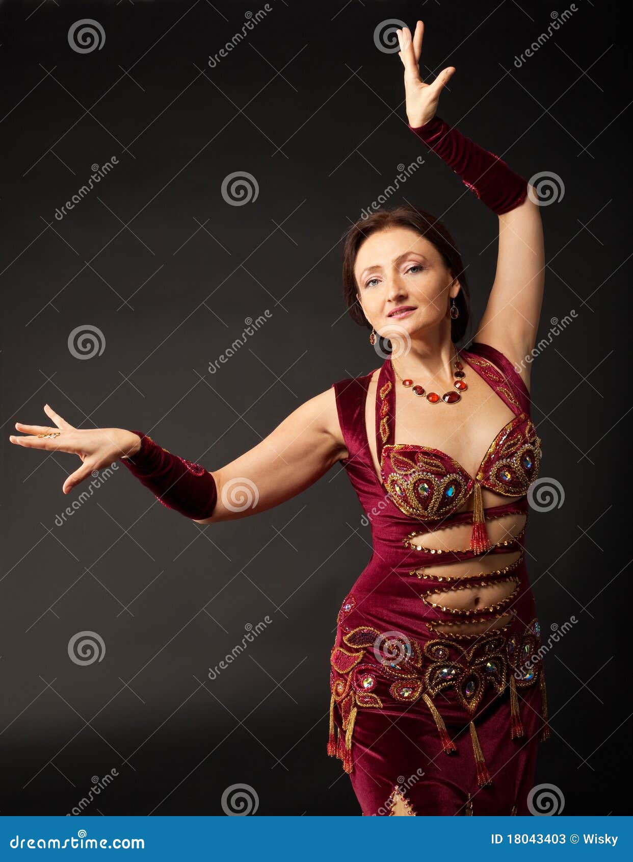 Mature Woman Dance in Arabic Costume Stock Image - Image of belly, girls:  18043403