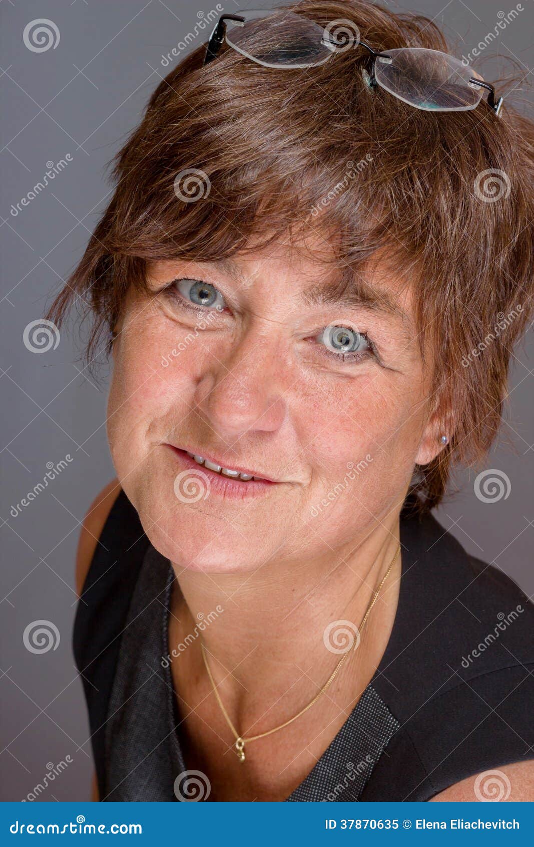 Mature Woman With Glasses Stock Image Image Of Background
