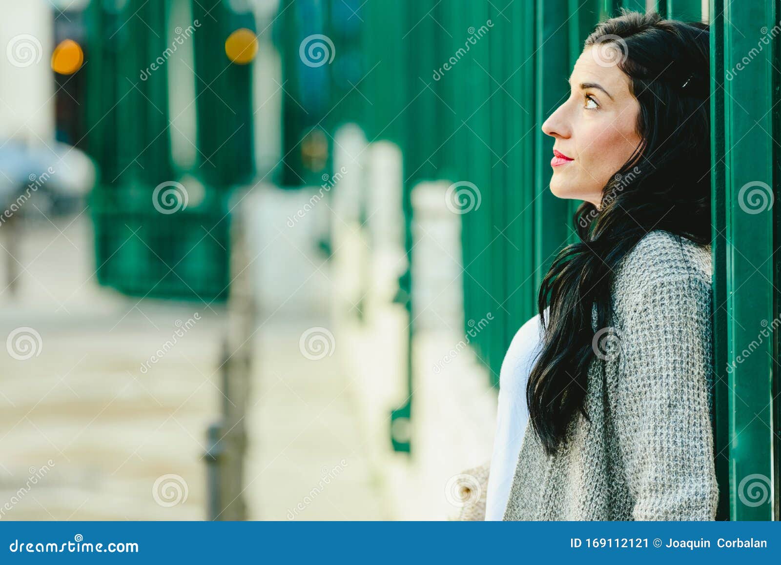 Mature Woman Looking Towards The Sky Stock Image Image Of Outdoors Hair 169112121
