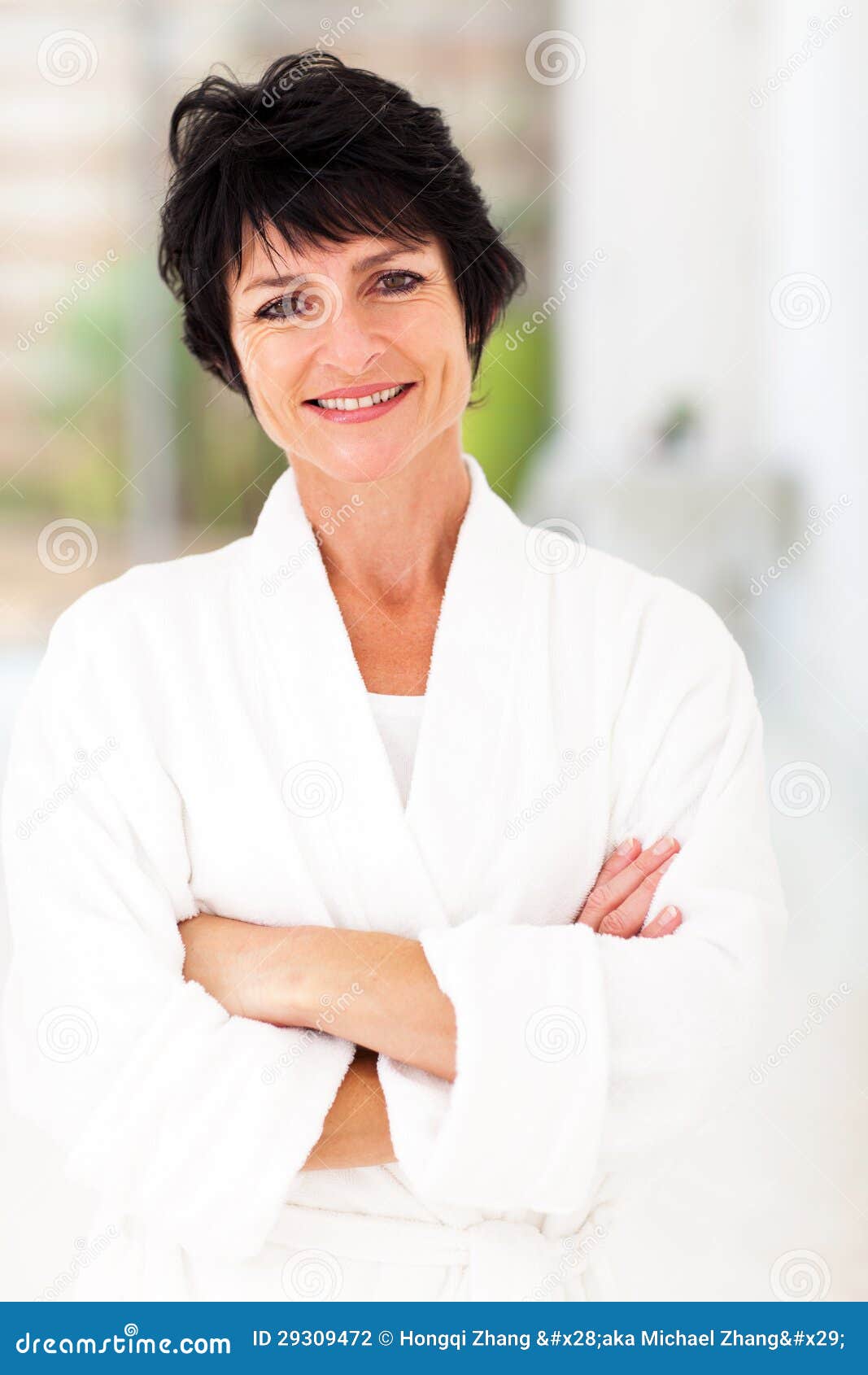 Mature woman pajamas stock photo. Image of caucasian 29309472
